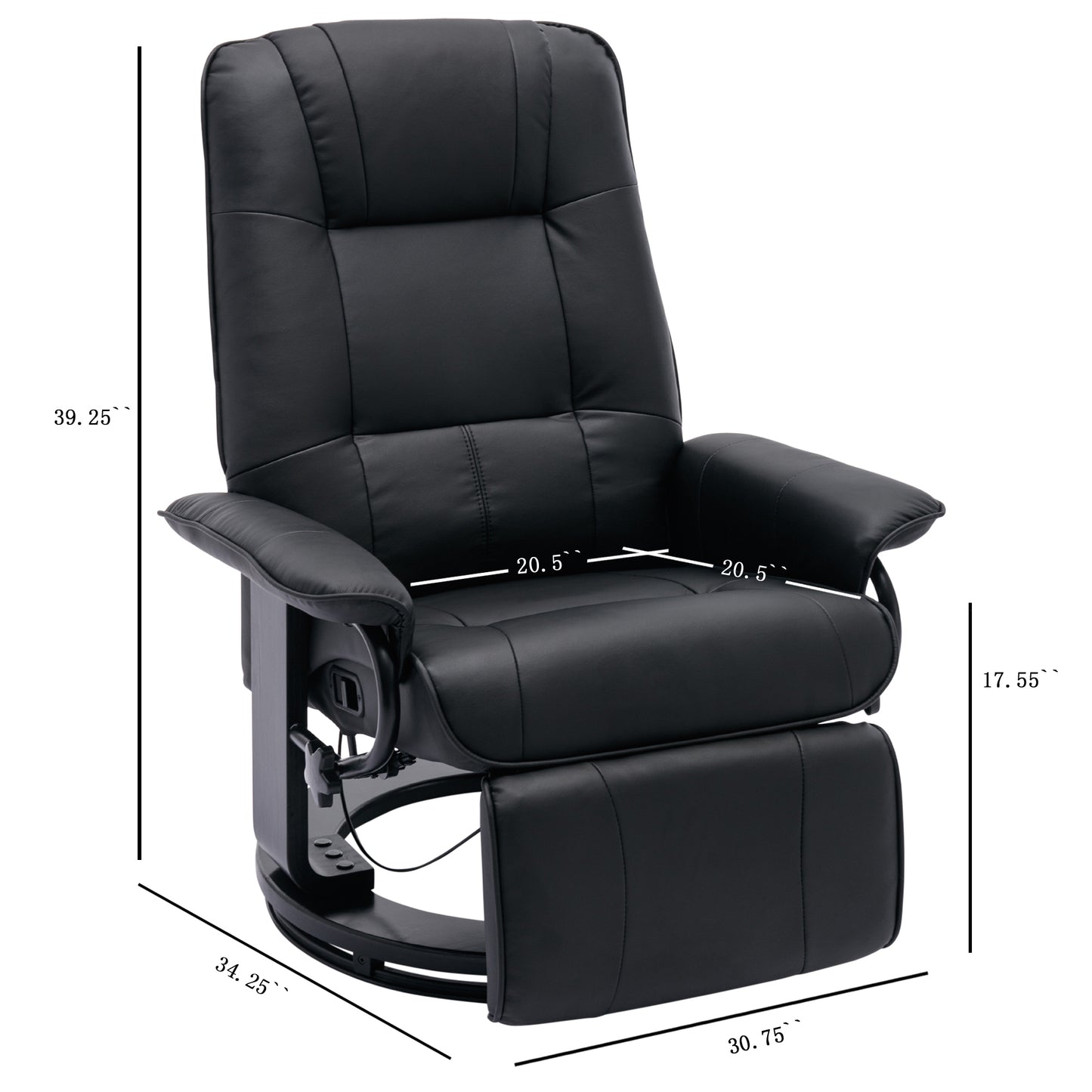 SwivelCraft 360: Luxe Faux Leather Recliner