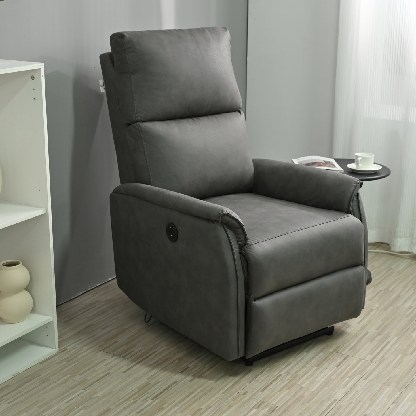 CompactLux Streamline: Space-Saver Power Recliner with USB