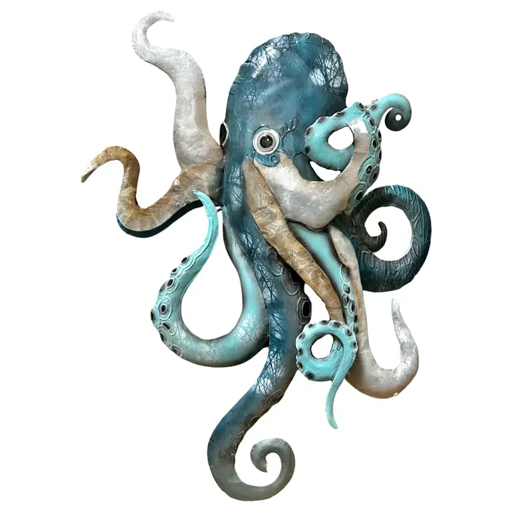 Capiz Shell & Metal Octopus Wall Art