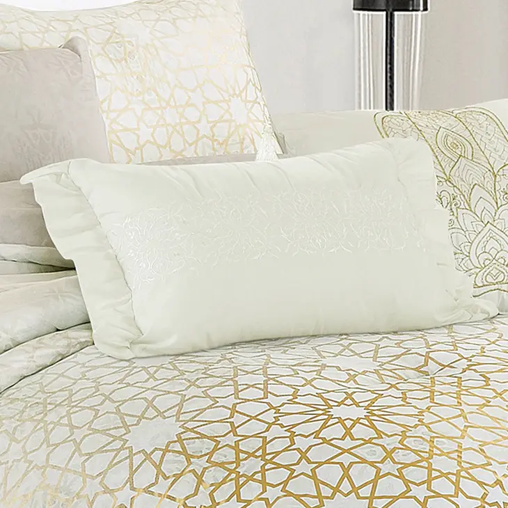 Royal Gold Jacquard Comforter - 6 Piece Set