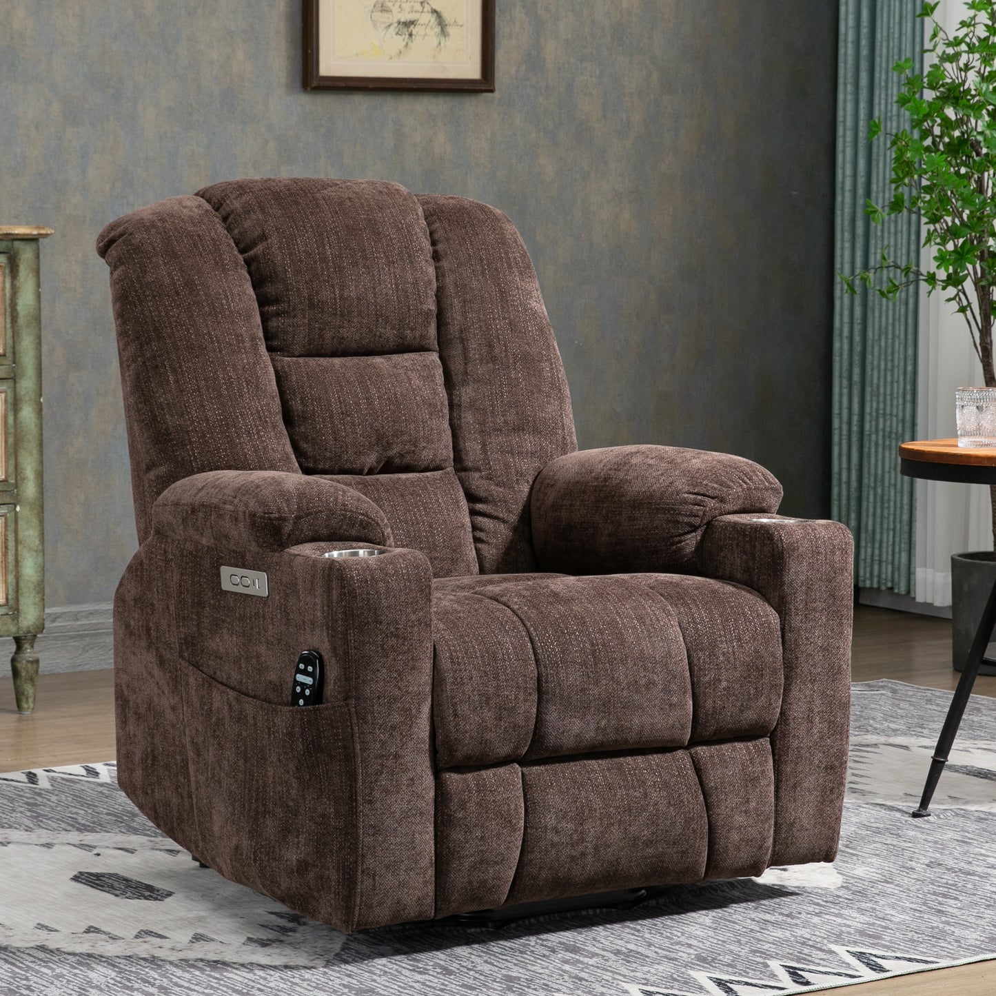 EMON'S Large Power Lift Recliner Chair with Massage and Heat