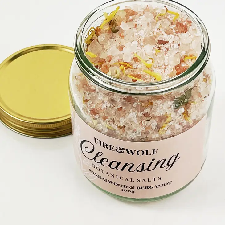 Cleansing Botanical Bath Salts | Sandalwood & Bergamot