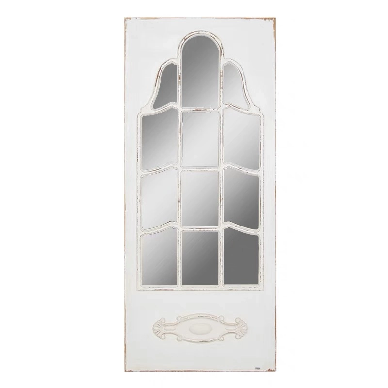 Window Style Wood Mirror