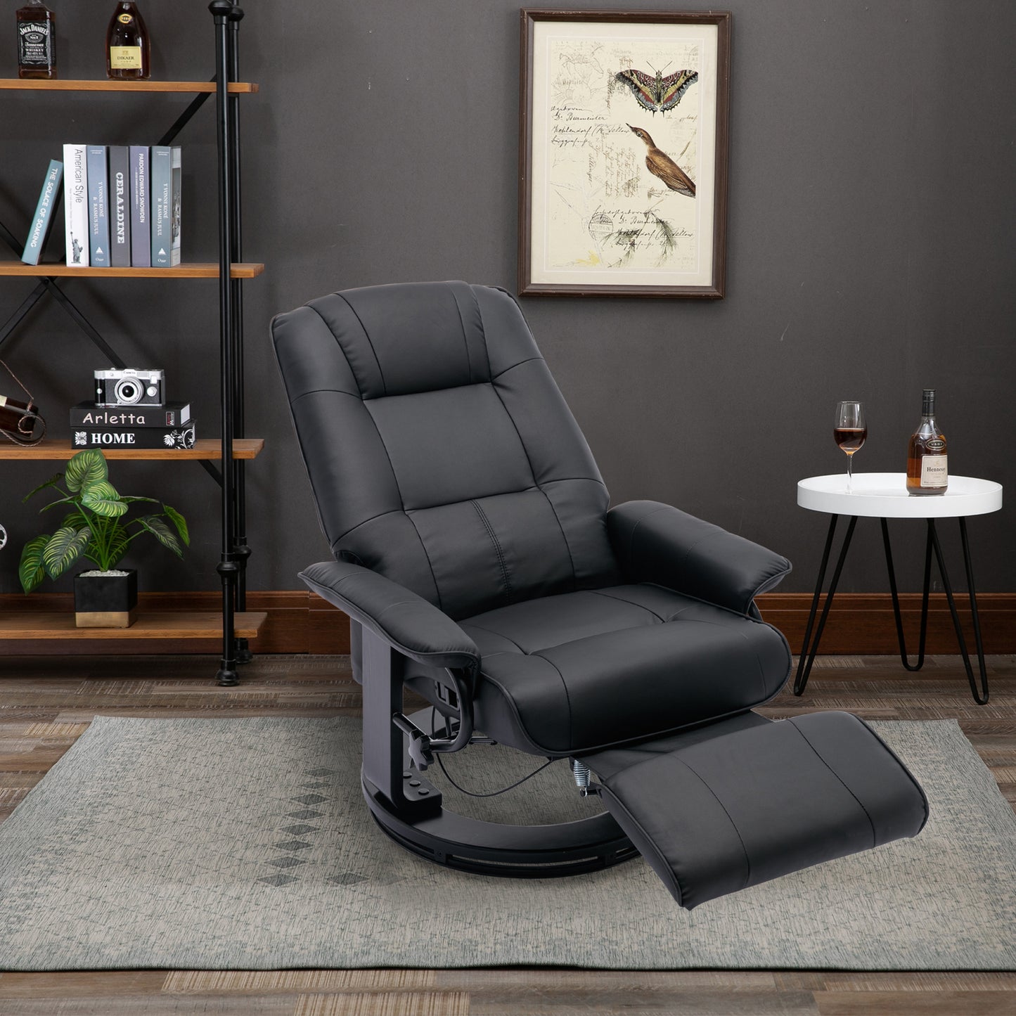 SwivelCraft 360: Luxe Faux Leather Recliner