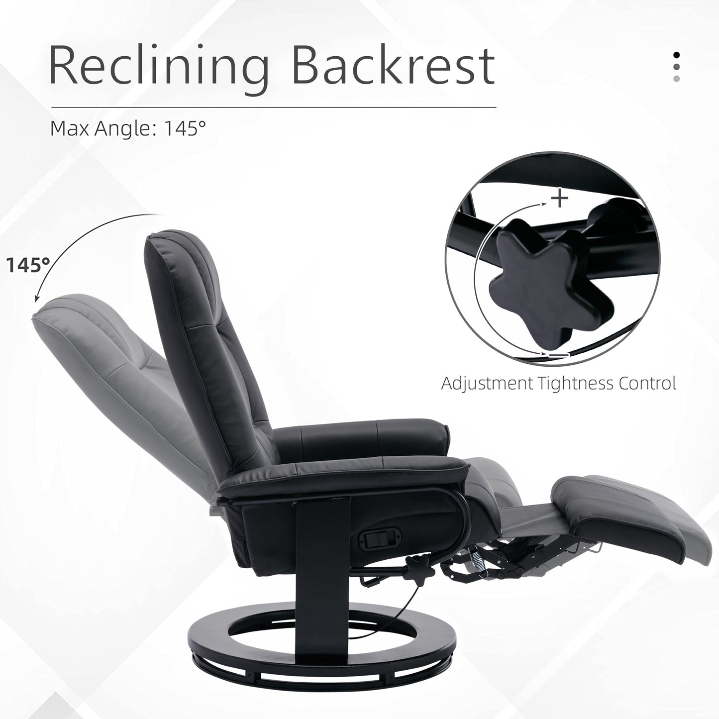 SwivelCraft 360: Luxe Faux Leather Recliner