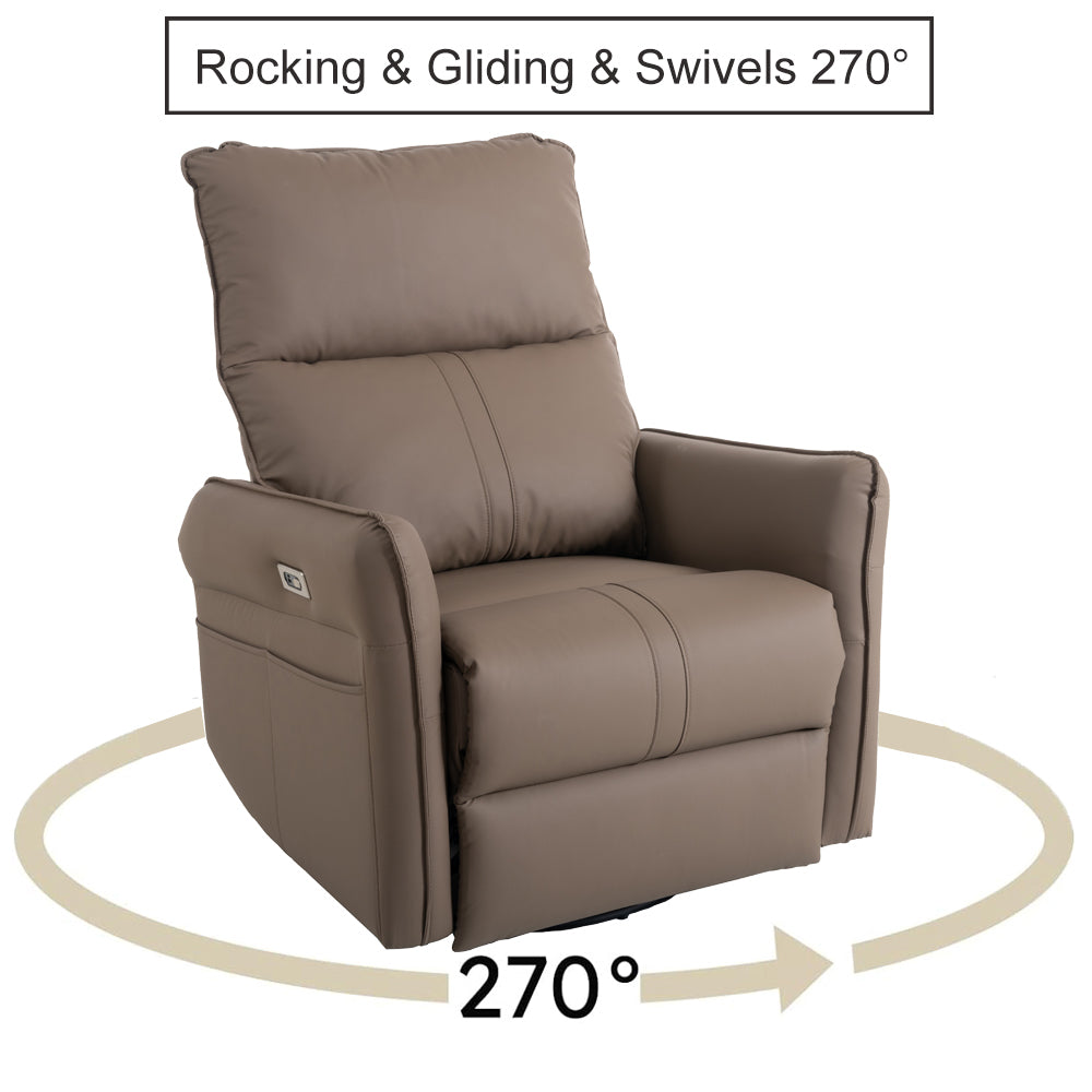 OmniGlide 270° LuxeRecline - Power Swivel & Glider with USB