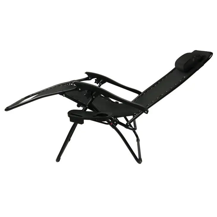 Sunnydaze Oversized Zero Gravity Lounge Chairs with Cup Holder - Set of 2 - Charcoal (many available)