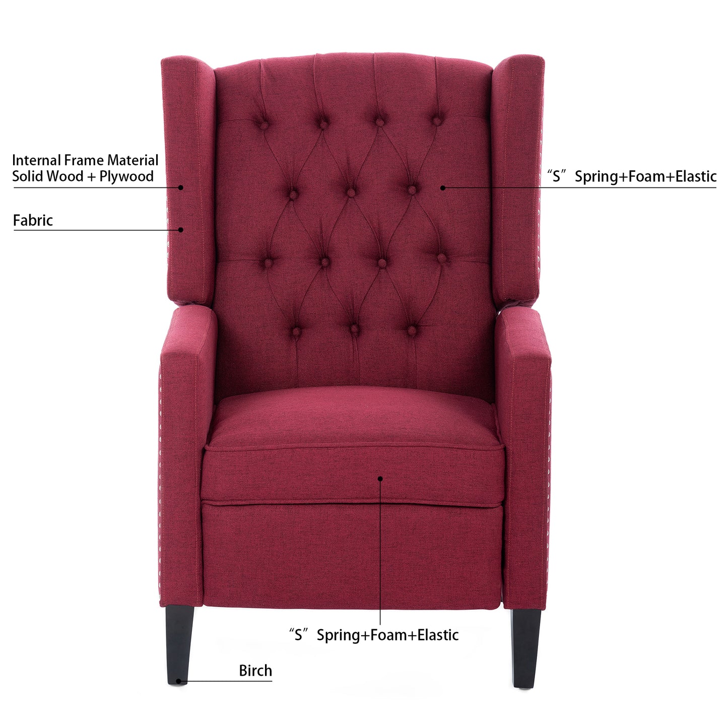 27.16" Wide Manual Wing Chair Recliner