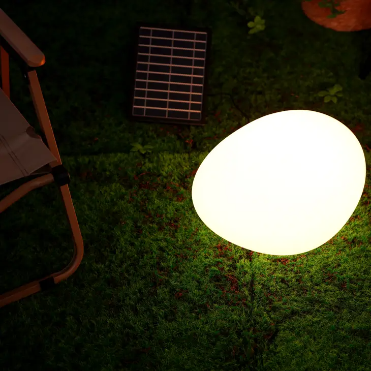 12" Outdoor Cobblestone Led Light