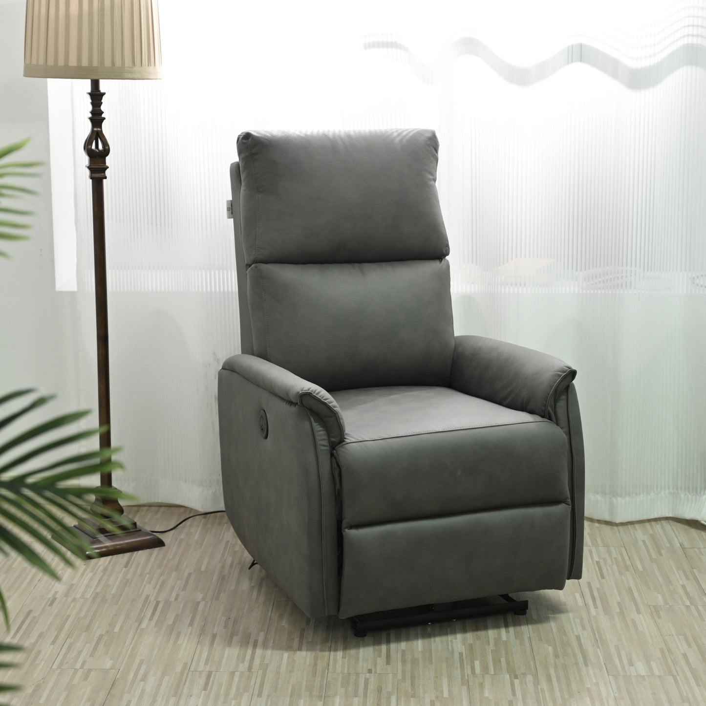 CompactLux Streamline: Space-Saver Power Recliner with USB