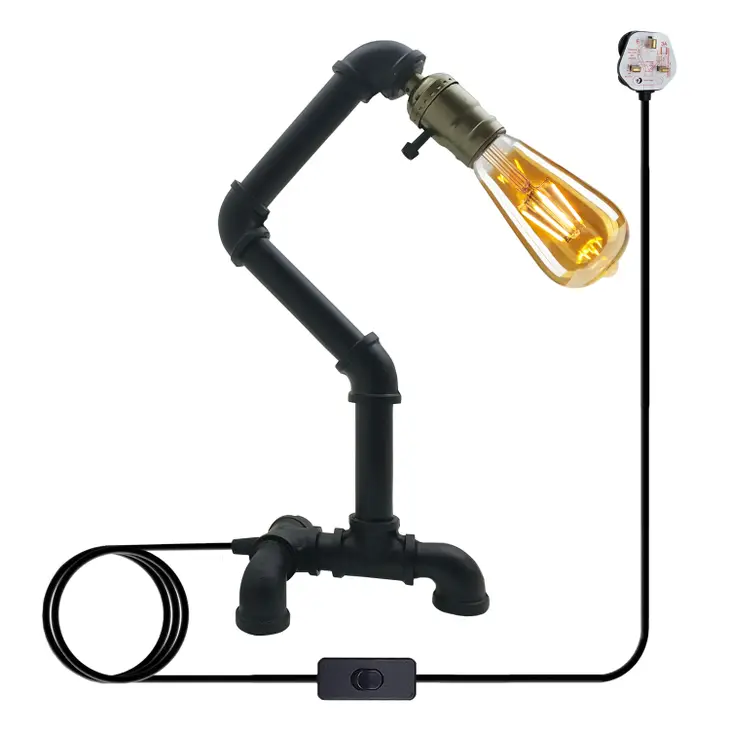 Black Vintage Industrial Retro Style Desk Lamp