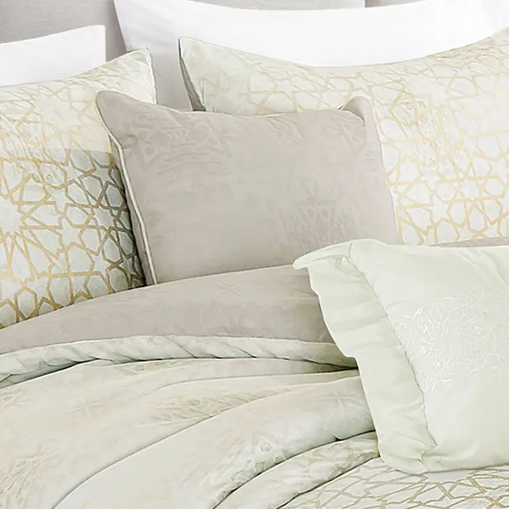 Royal Gold Jacquard Comforter - 6 Piece Set