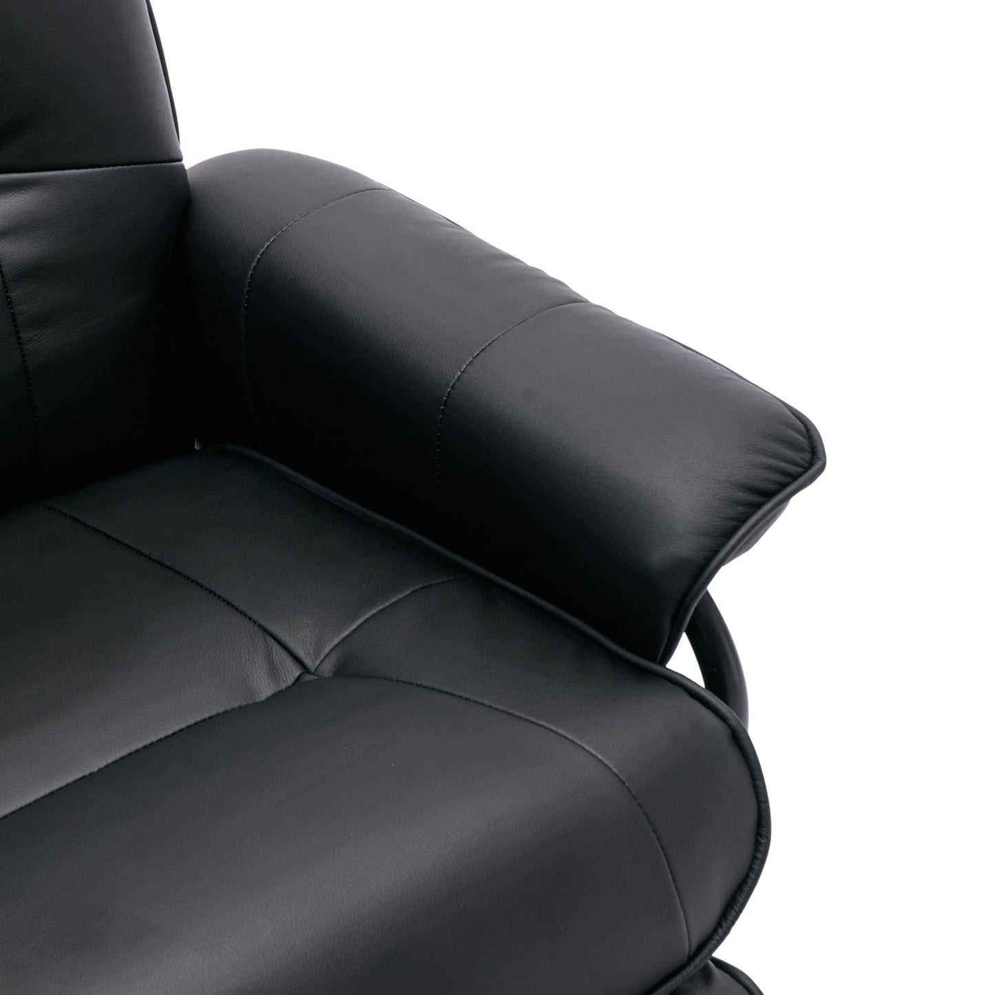 SwivelCraft 360: Luxe Faux Leather Recliner