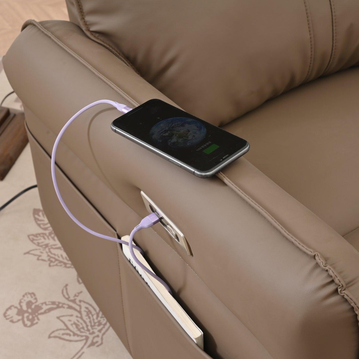 OmniGlide 270° LuxeRecline - Power Swivel & Glider with USB