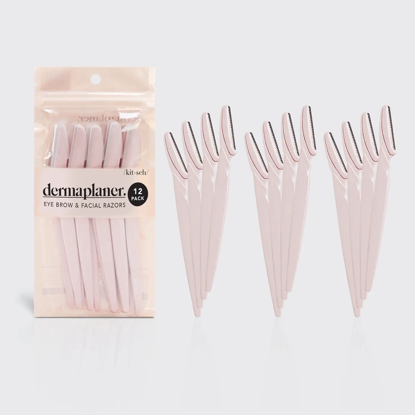 Eco-Friendly Dermaplaner 12 Pack- Blush