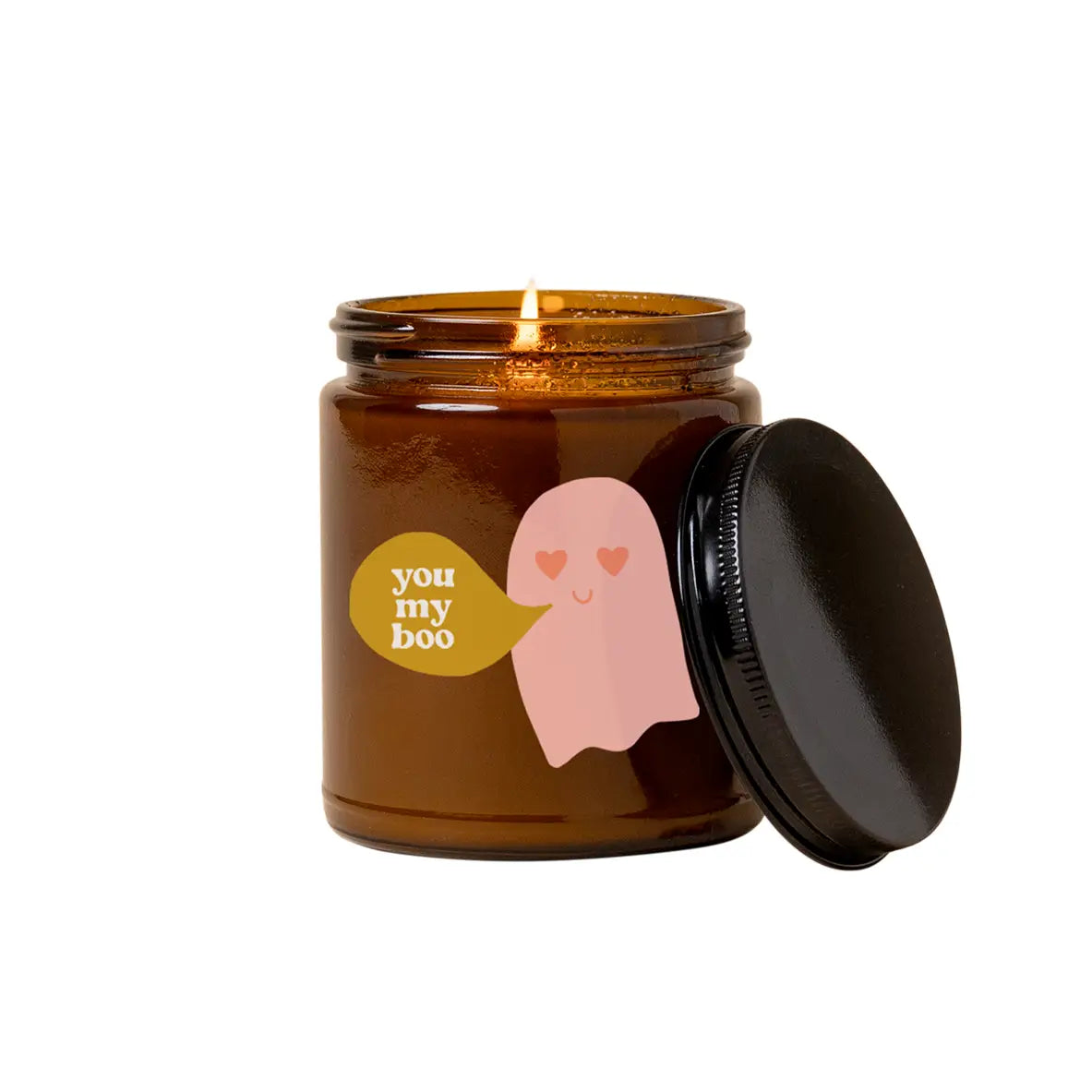 Halloween Candle Jar W/Lid