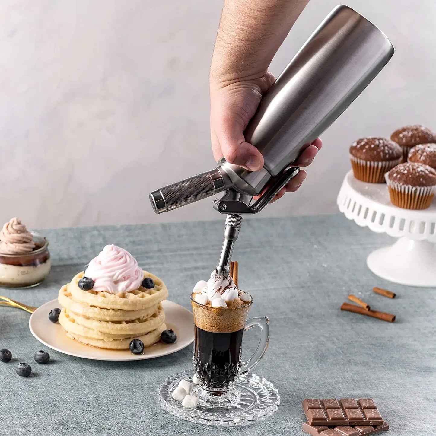 Whipped Cream Dispenser with Recipe Booklet