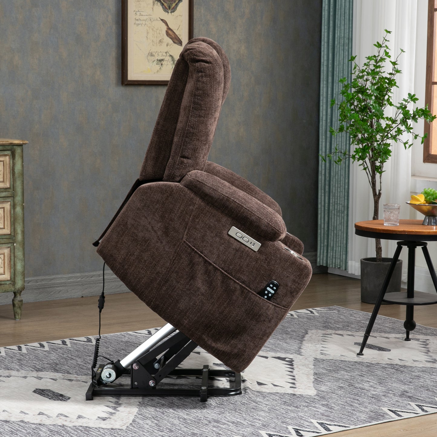 EMON'S Large Power Lift Recliner Chair with Massage and Heat