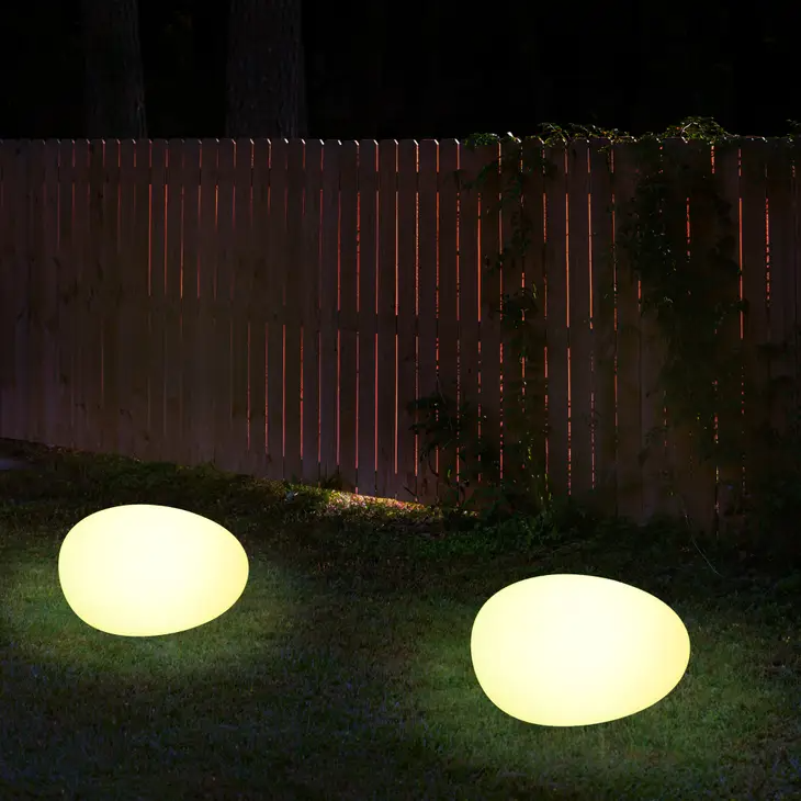 12" Outdoor Cobblestone Led Light