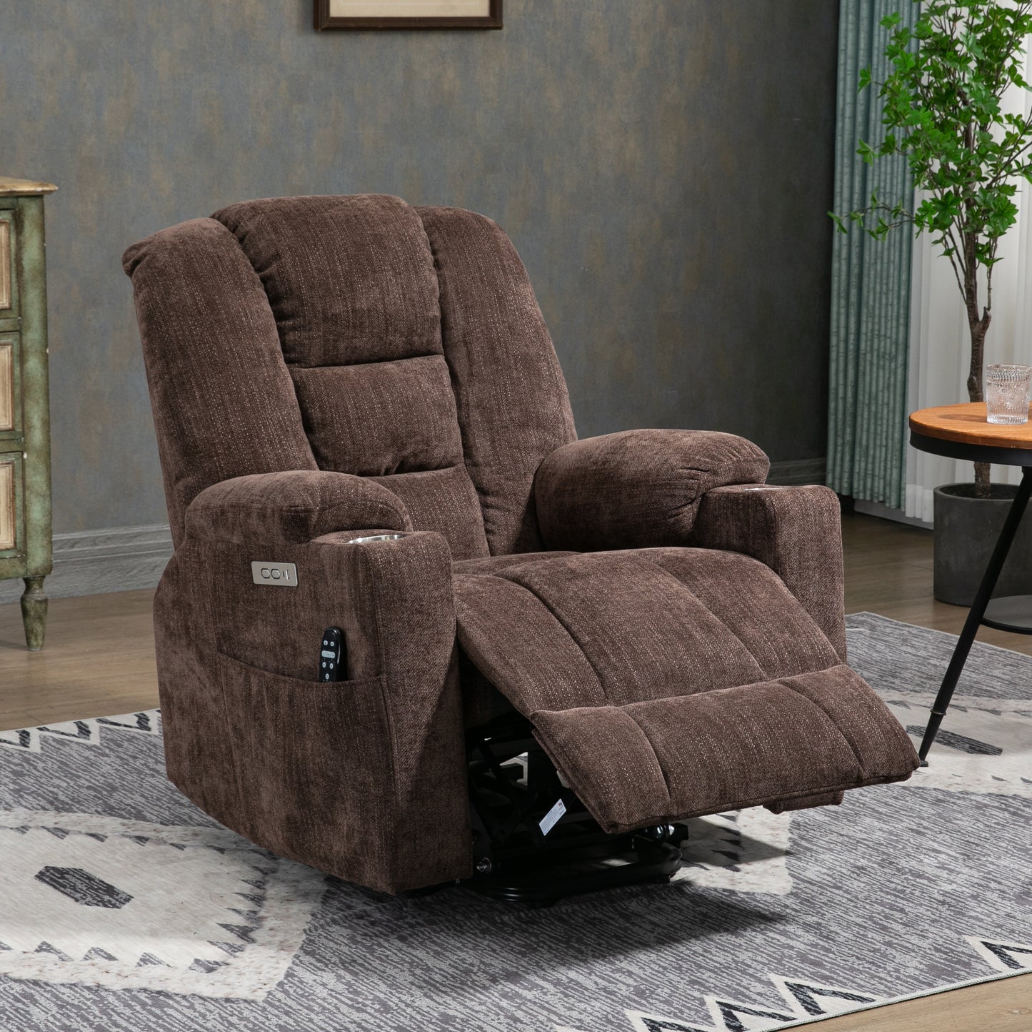 EMON'S Large Power Lift Recliner Chair with Massage and Heat