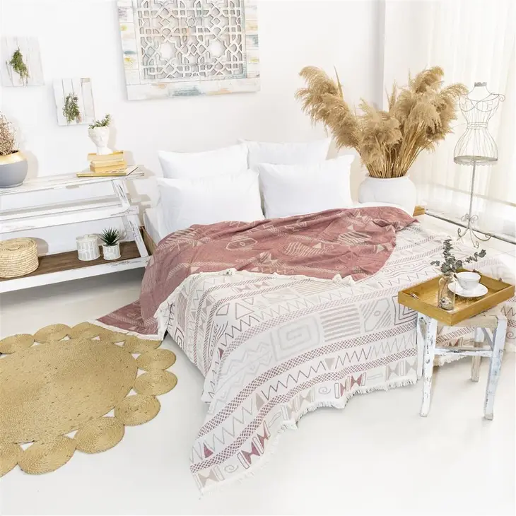 Muslin Organic Cotton Otantice Bedspread Blanket
