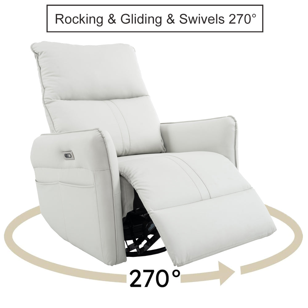 OmniGlide 270° LuxeRecline - Power Swivel & Glider with USB