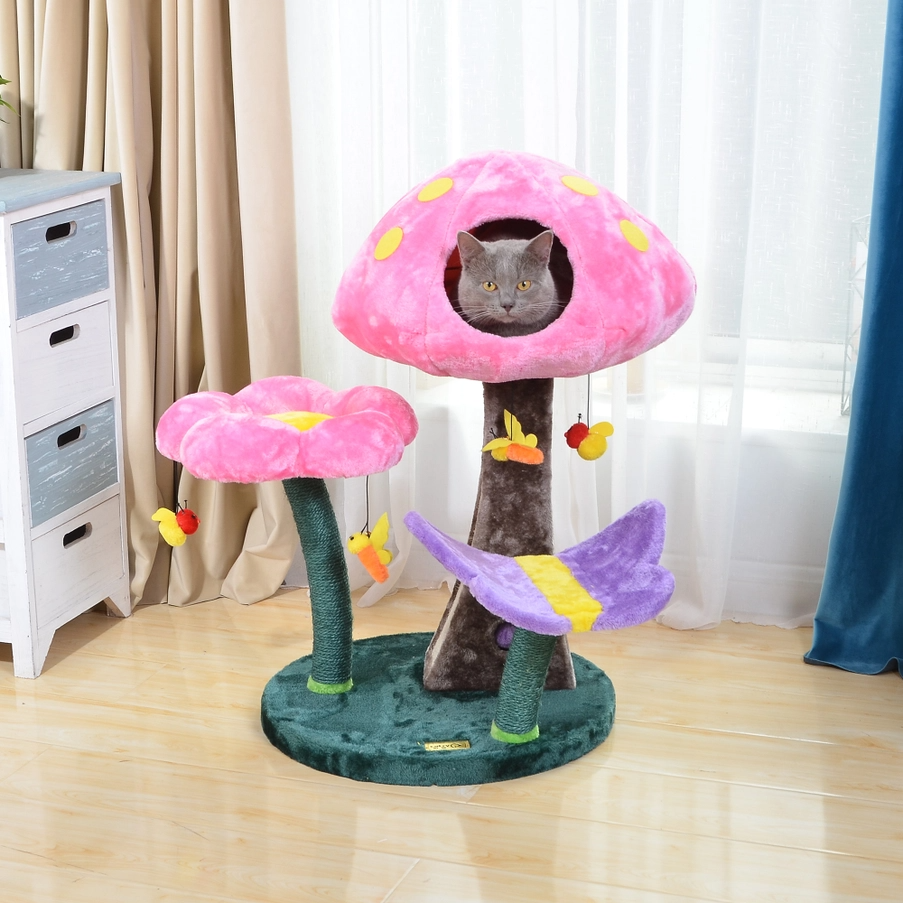Wonderland Mushroom Cat Tree