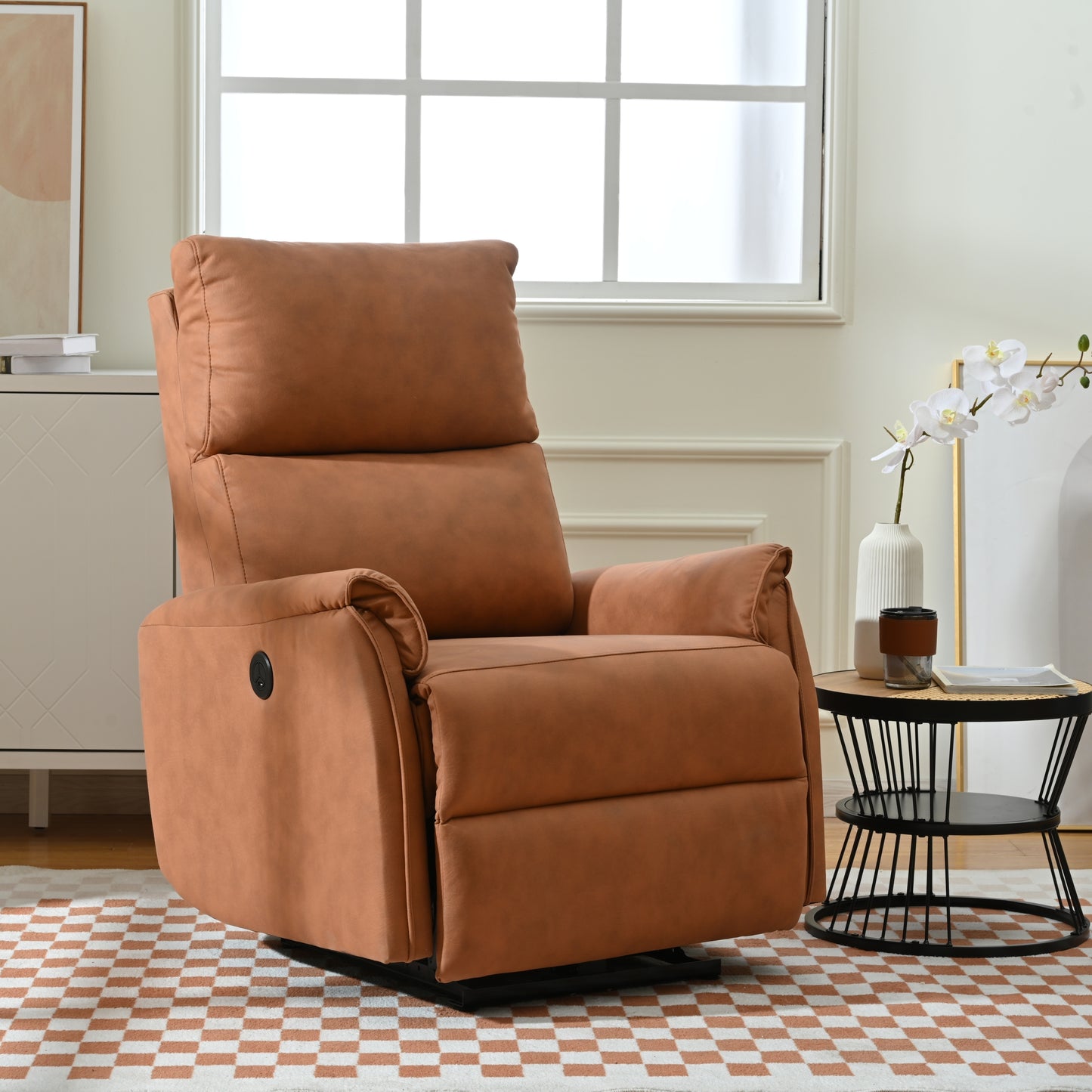 CompactLux Streamline: Space-Saver Power Recliner with USB