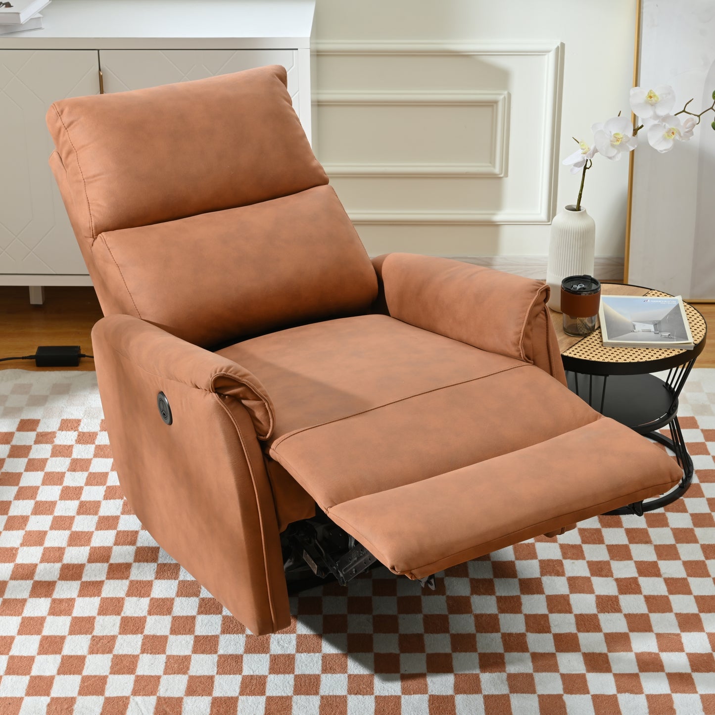 CompactLux Streamline: Space-Saver Power Recliner with USB