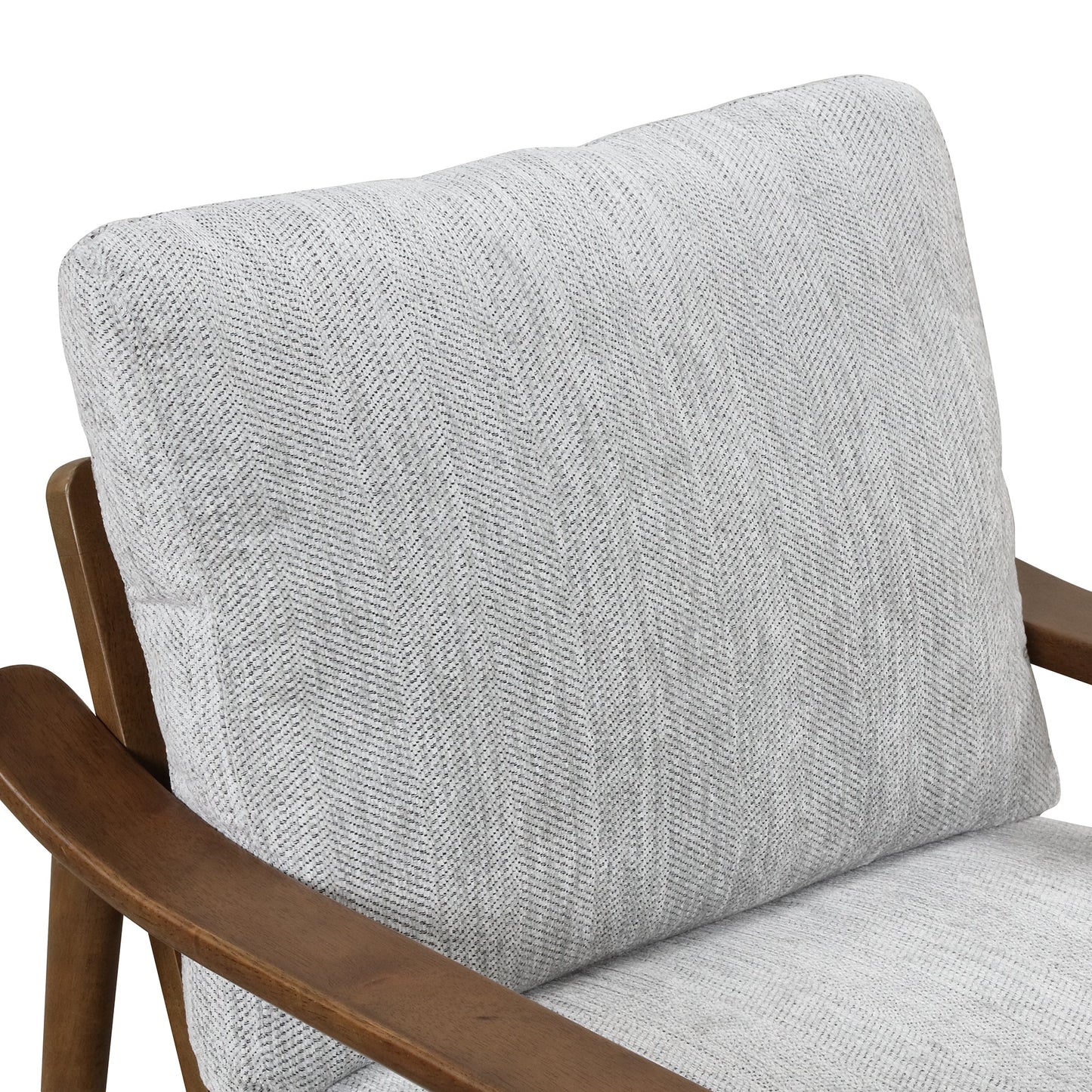 Linen Upholsterd Accent Chair Arm Chair Set of 1 with Vertical Slatted Back