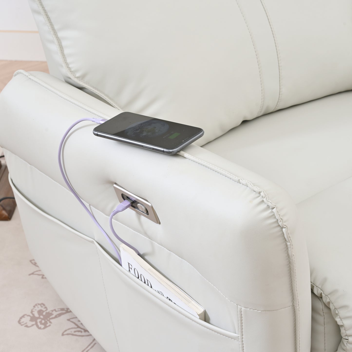 OmniGlide 270° LuxeRecline - Power Swivel & Glider with USB