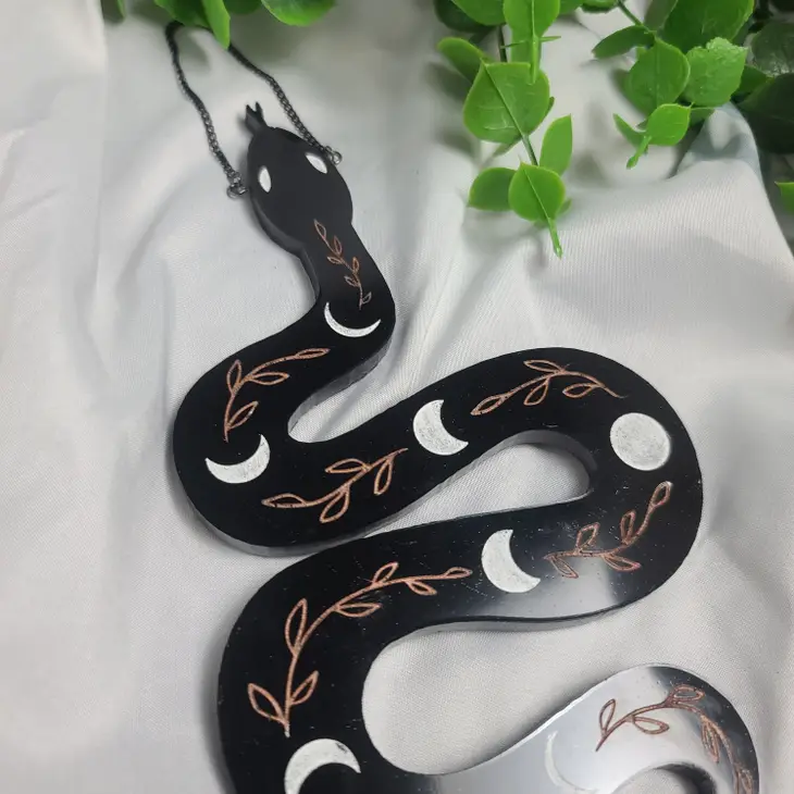 Black Moon Phase Snake Wall Hanging