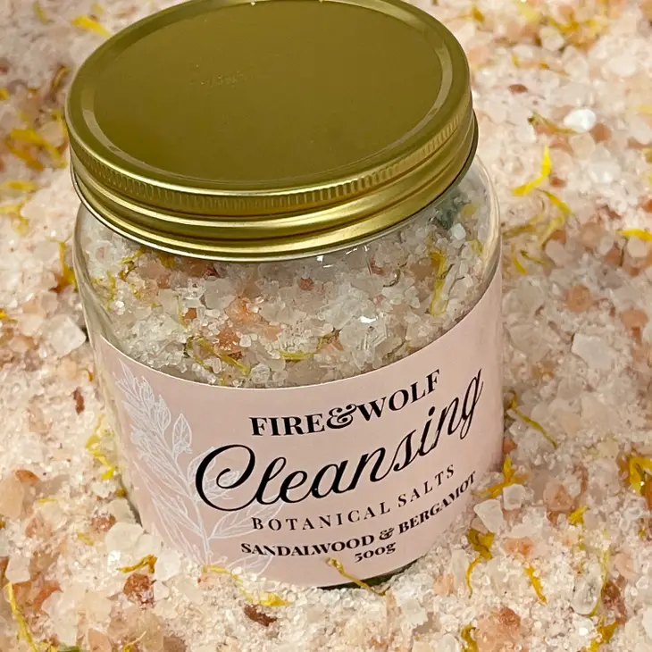 Cleansing Botanical Bath Salts | Sandalwood & Bergamot