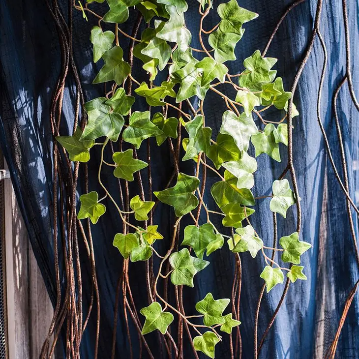 Faux Ivy Leaf Hanging Bush