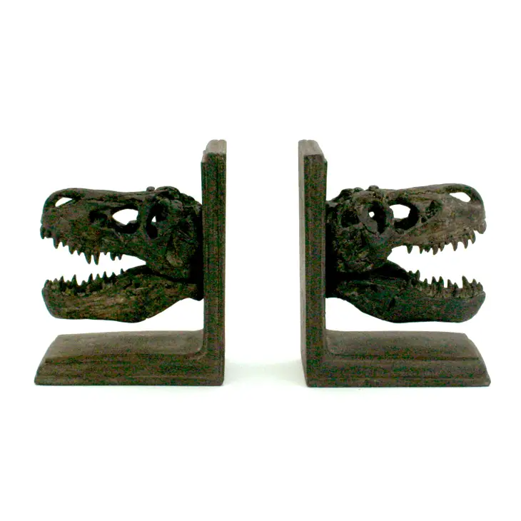 Faux T-Rex Tyrannosaurus Rex Dinosaur Bookends Set of 2
