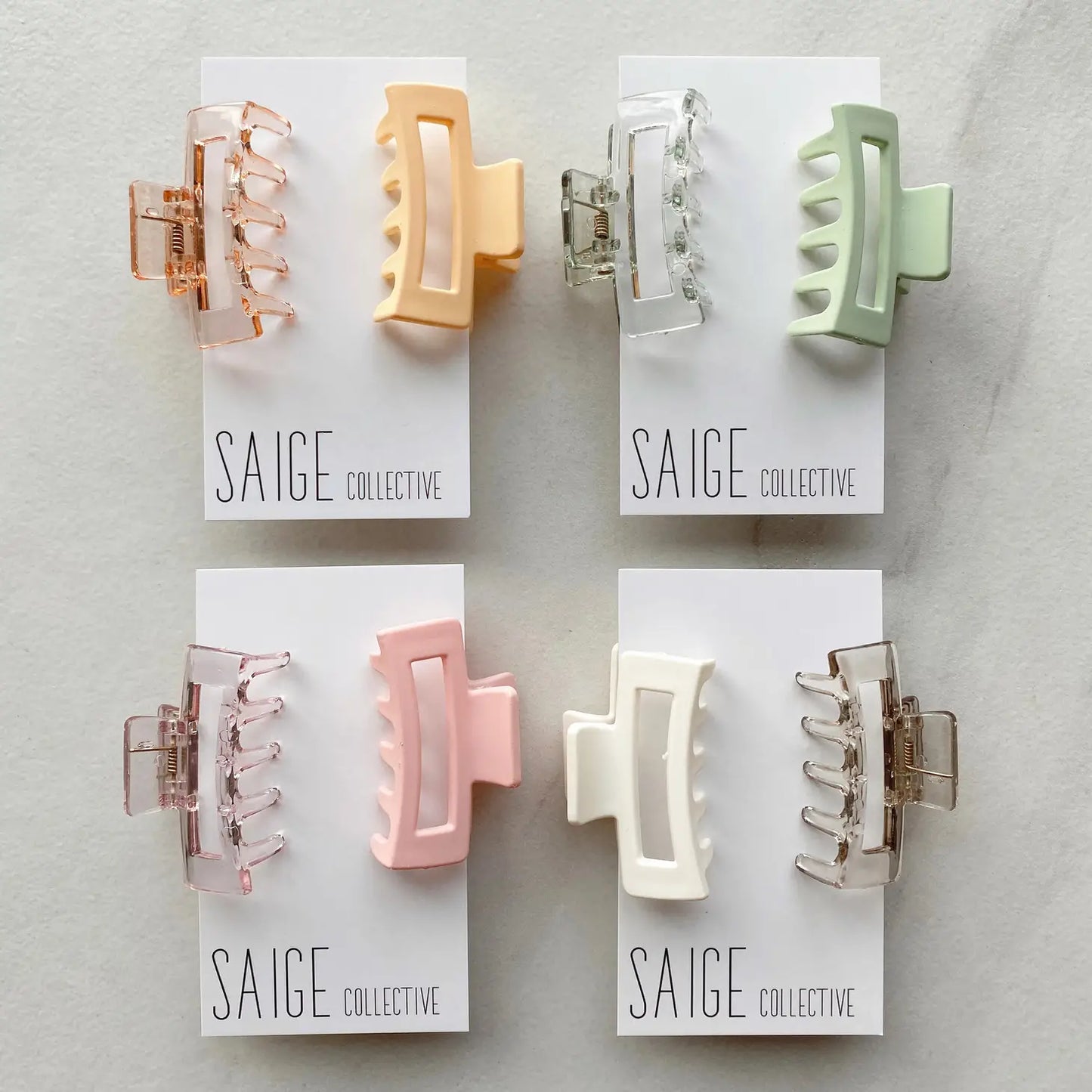 Summer - Mini Double Hair Claw Clips