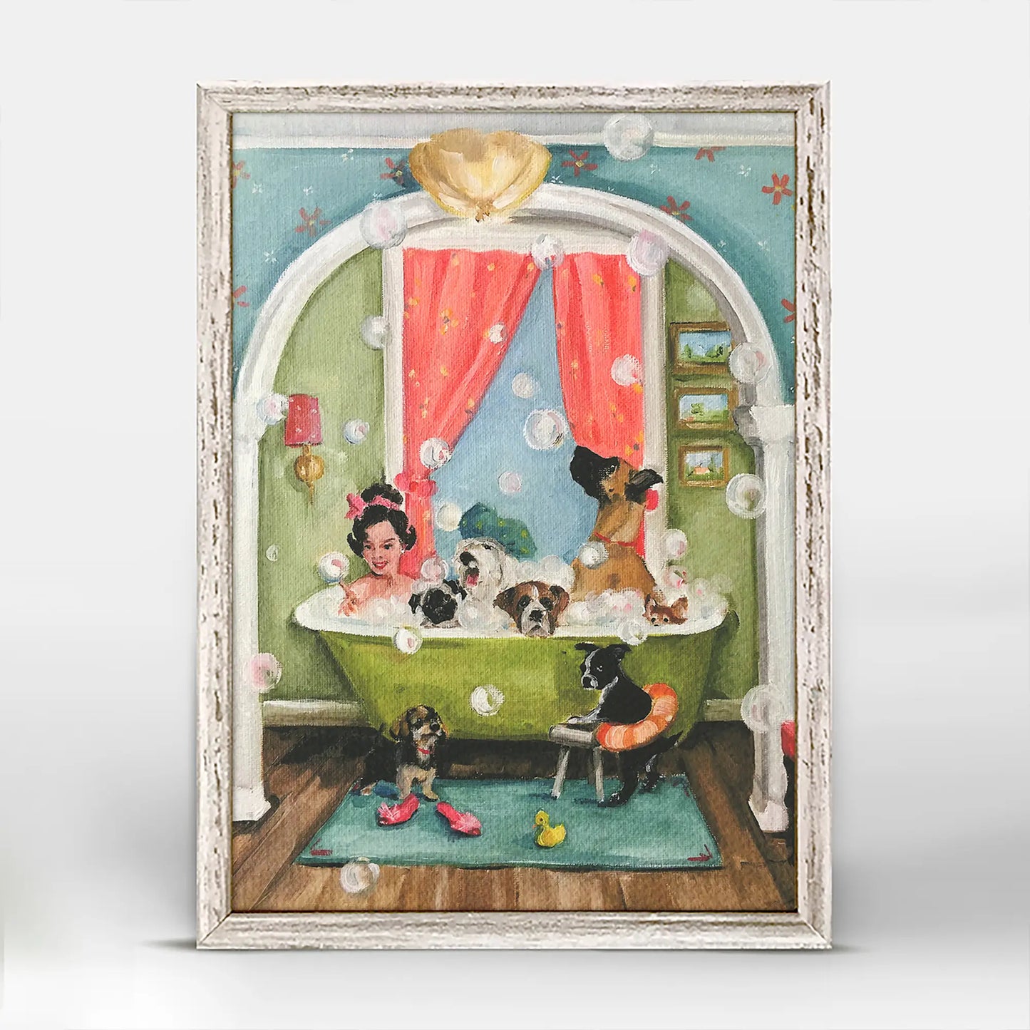 the Bubble Bath Mini Framed Canvas