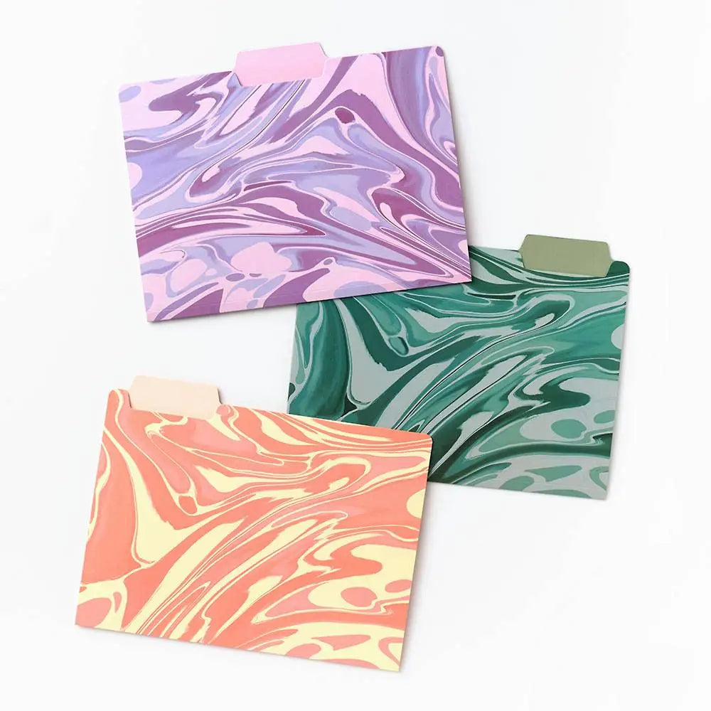 Marble File Folders