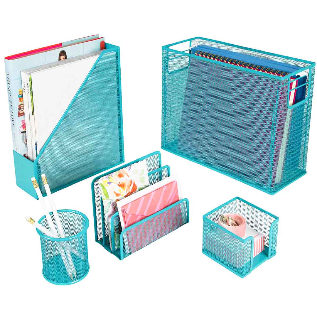 Fontvieille 5 Piece Desk Organizer Set