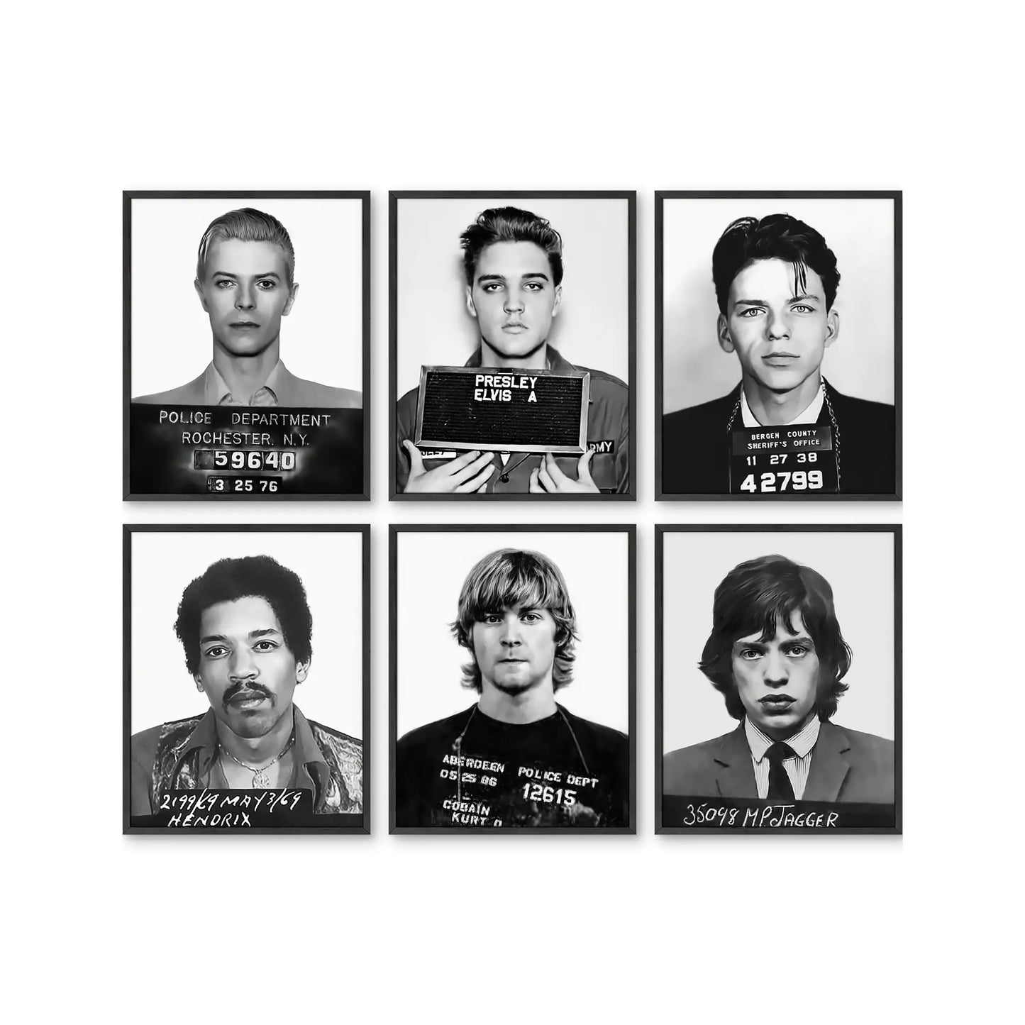 Unframed Celebrity Mugshot Set 11x14