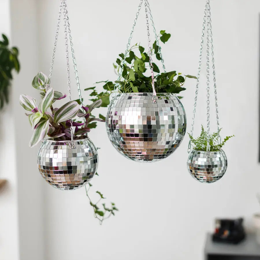 Disco Ball Hanging Planter (8in)