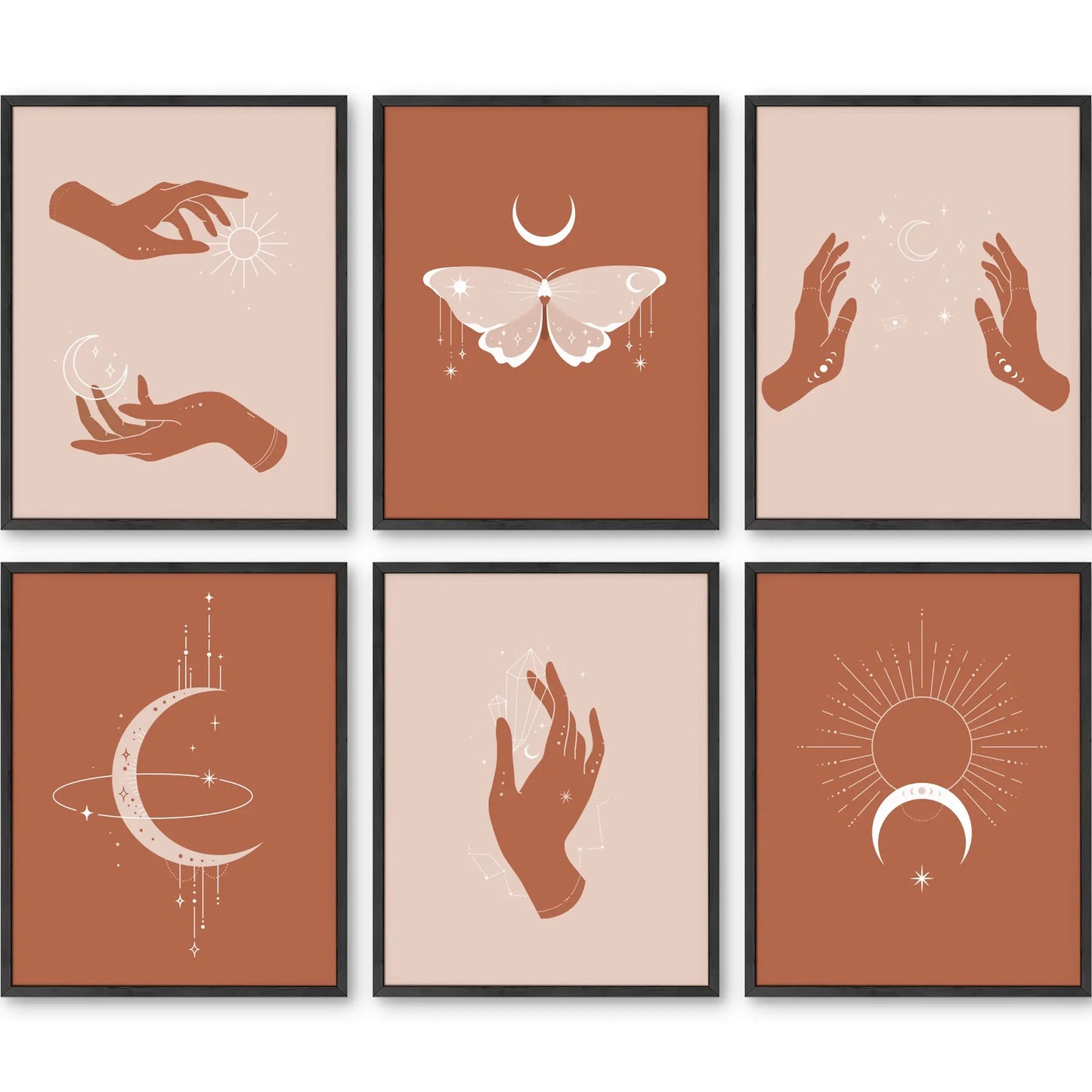 Unframed Boho Celestial Set 8x10