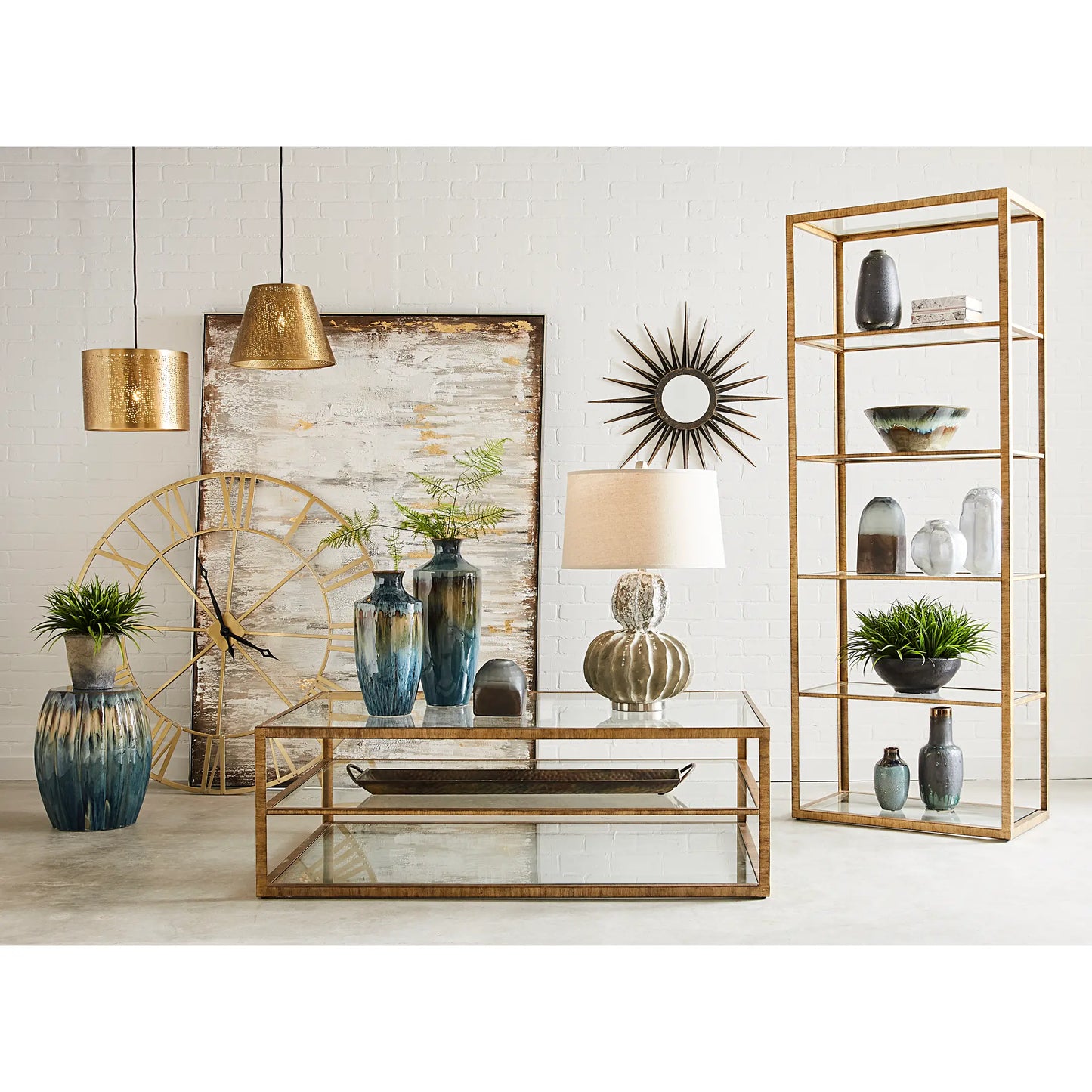 Quatarra Abstract Framed Canvas Wall Art