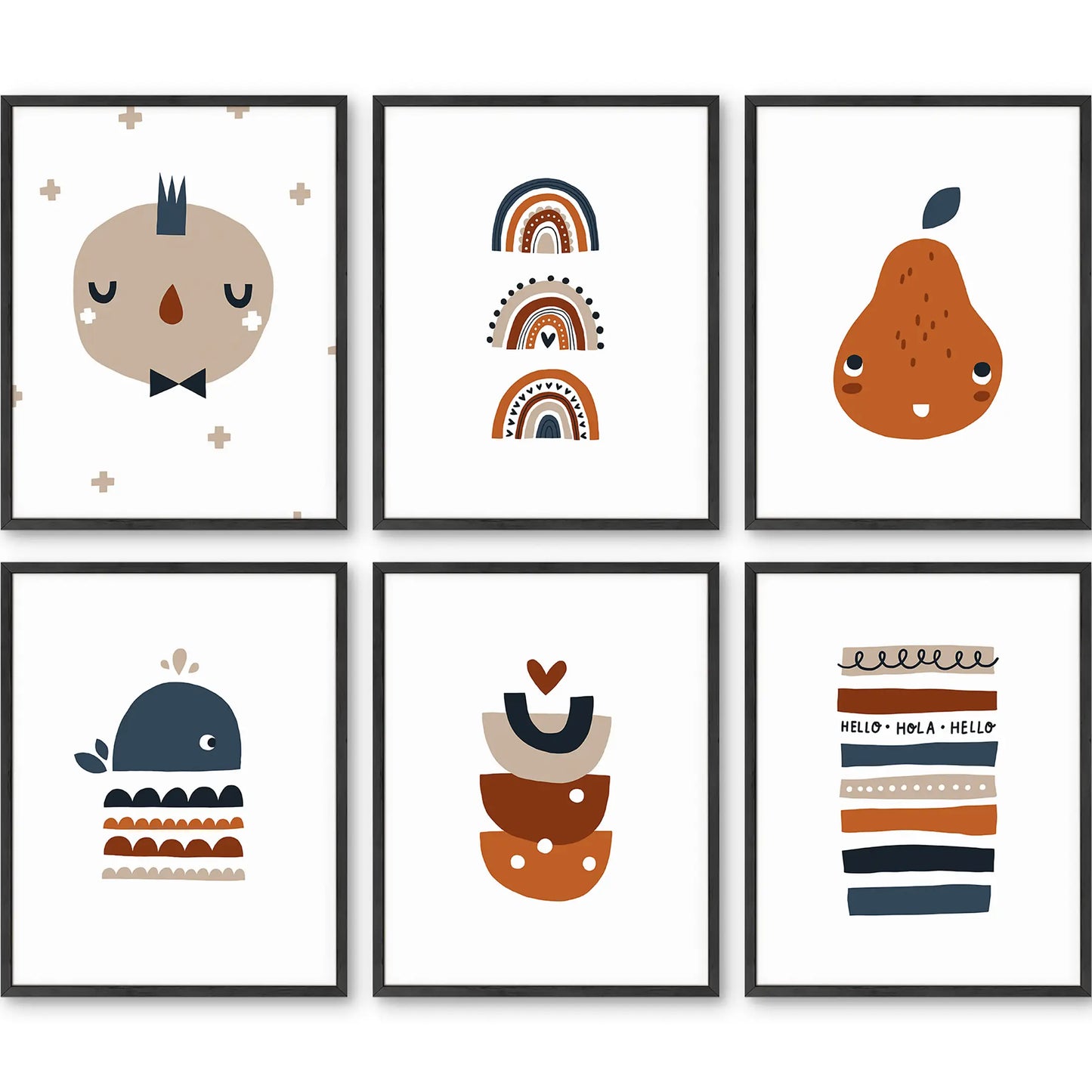 Unframed Boho Nursery Set 8x10
