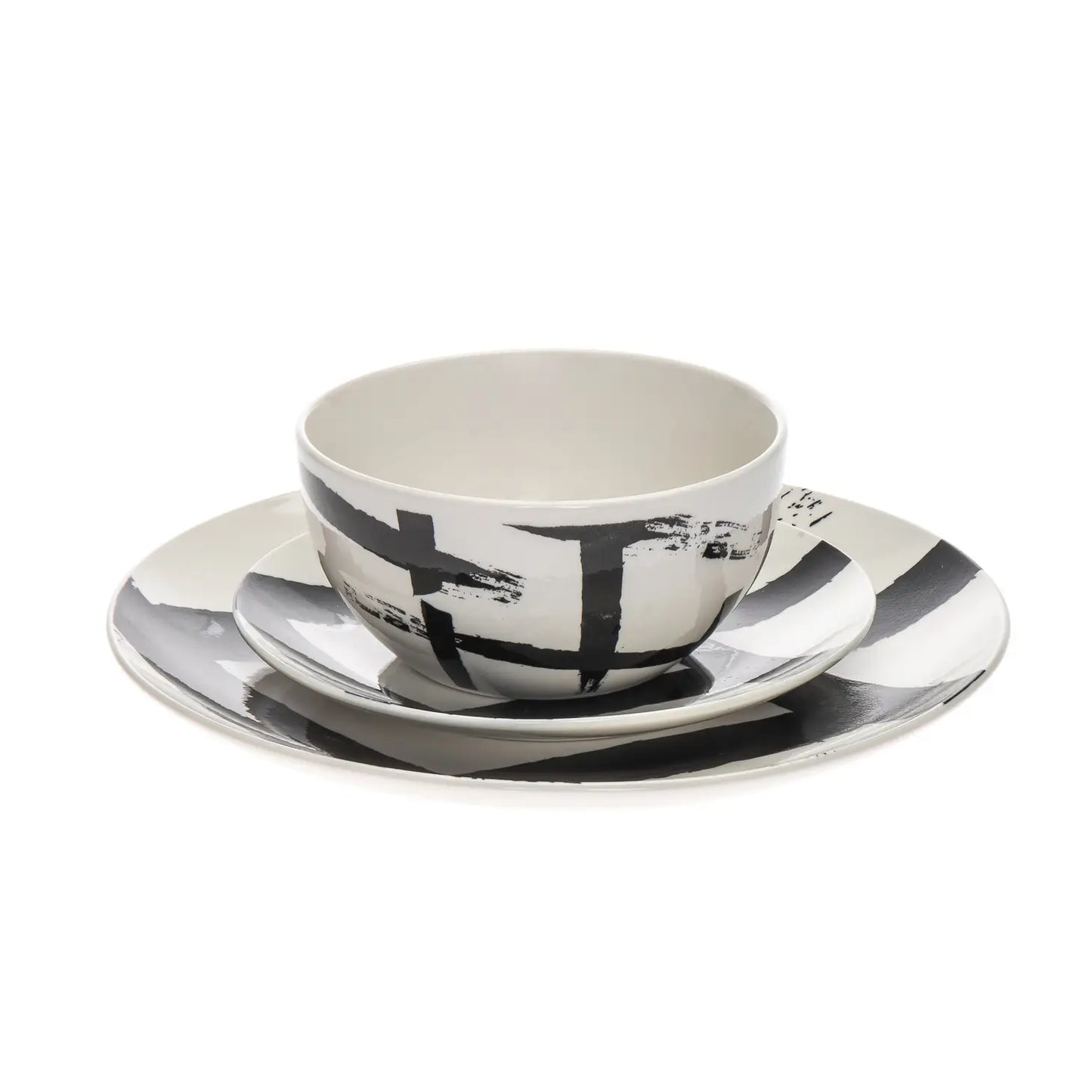 Grafite Porcelain 12 Pc Set - Service For Four