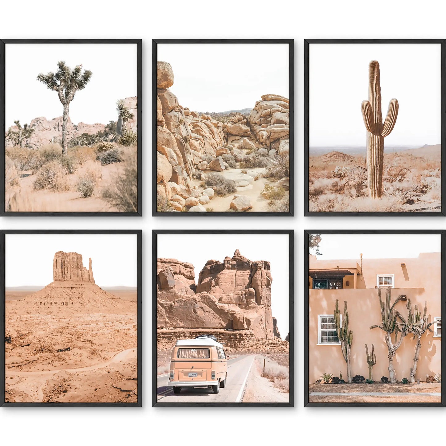Unframed Southwestern Desert Set 11x14