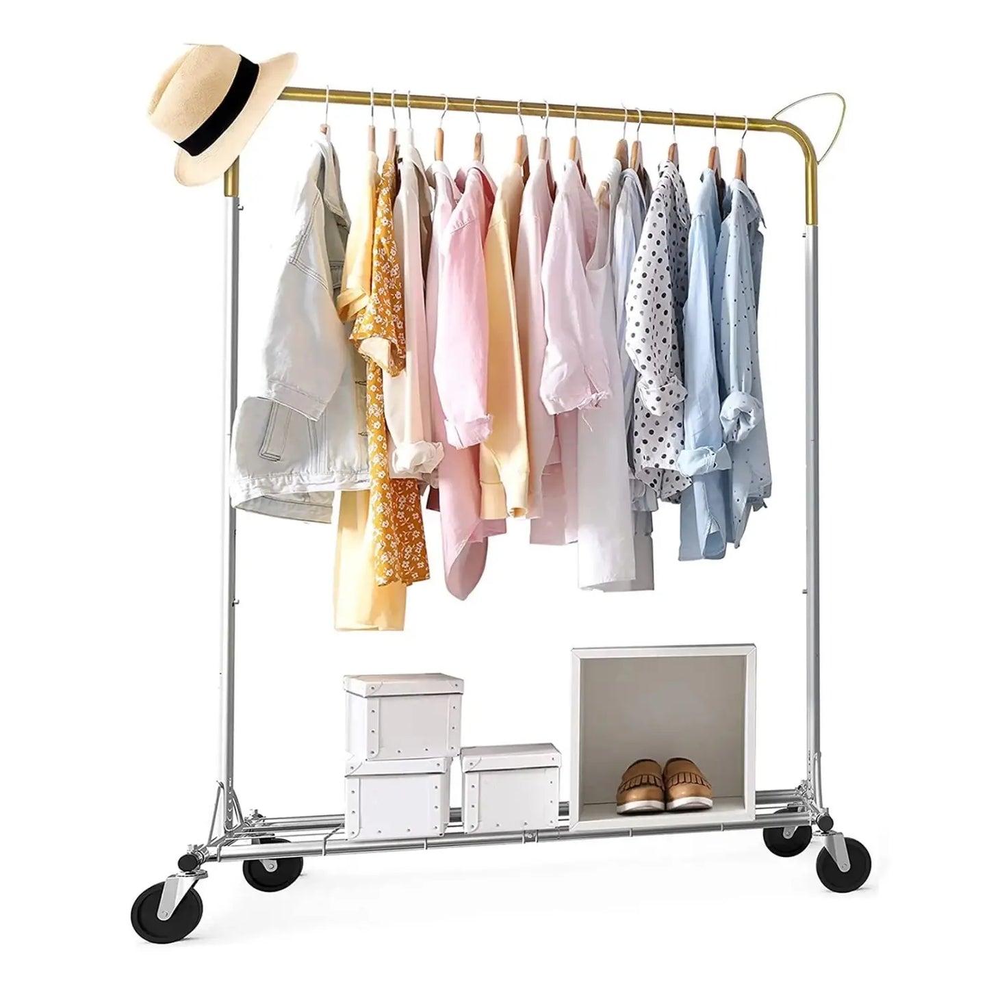 Clothes Garment Rack Hanging Clothes Rack with shelves