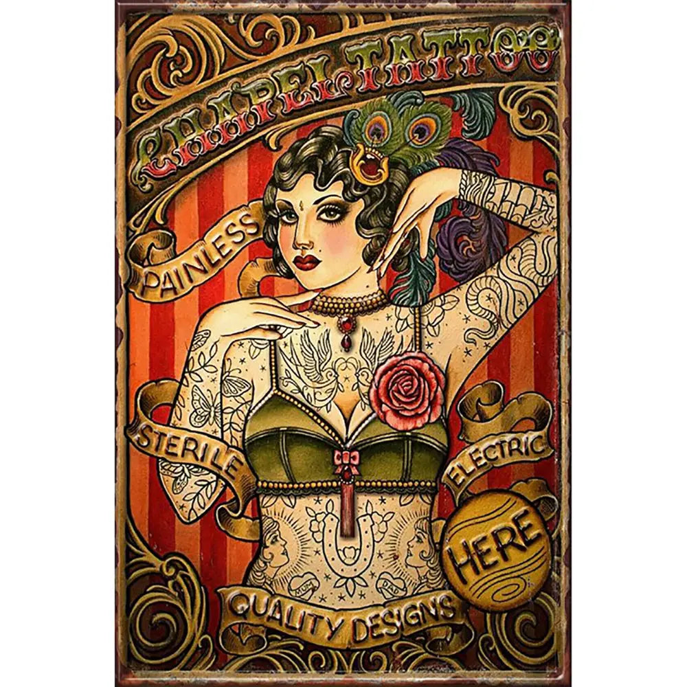 Chapel Tattoo 3D Metal Sign - 18*12 in