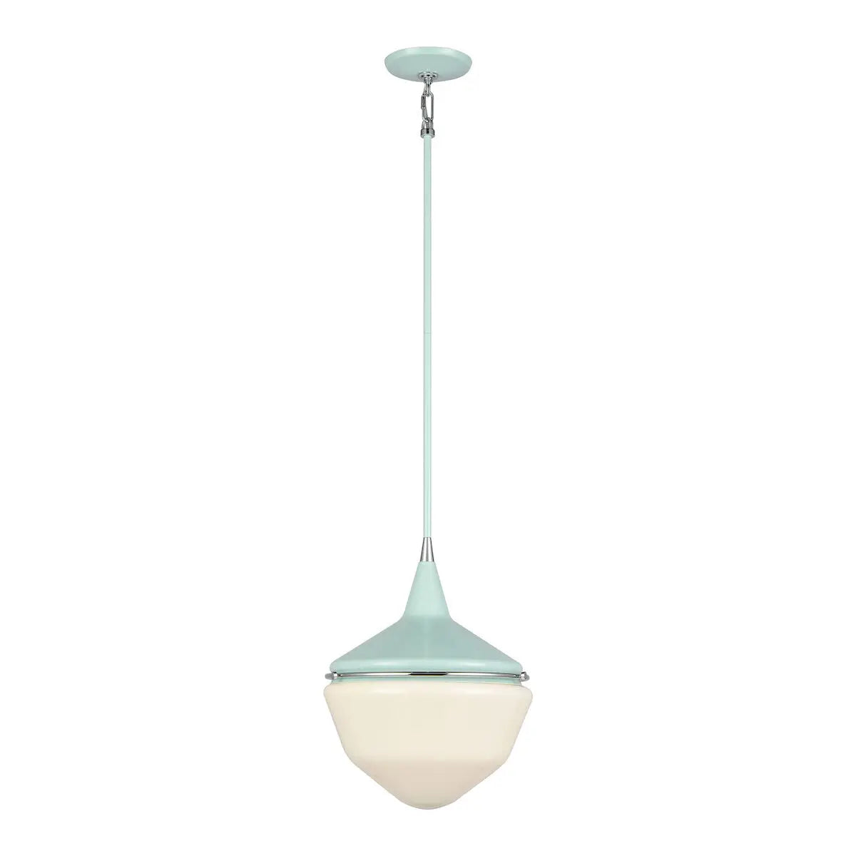 12” Mid-Century Schoolhouse 1-Light Pendant Light Fixture