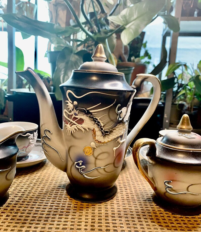 Dragonware Vintage Tea Set - Japanese Dragon Tea Set